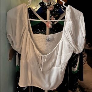 White Hollister Crop Top.